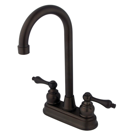 Two Handle 4 in. Centerset High-Arch Bar Faucet