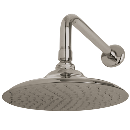 Picture of Kingston Brass K136A8CK Kingston Brass Victorian 8 in. Shower Head with 12 in. Shower Arm- Satin Nickel
