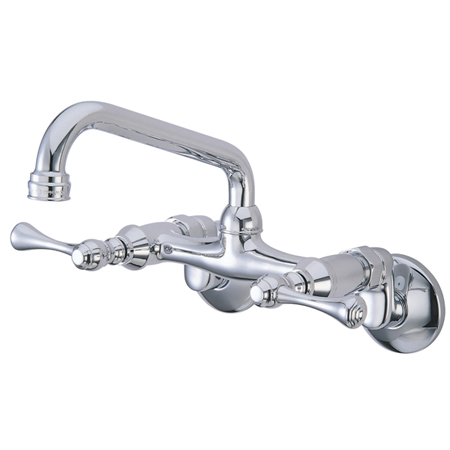 Picture of Kingston Brass KS313C Twin Handle Wall Mount Kitchen Faucet