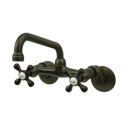 Picture of Kingston Brass KS213ORB Double Handle Wall Mount Kitchen Faucet