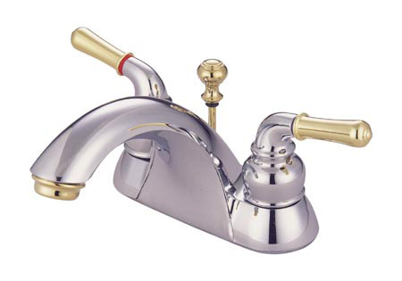 Two Handle 4 in. Centerset Lavatory Faucet with Retail Pop-up