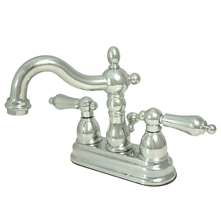 Two Handle 4 in. Centerset Lavatory Faucet with Brass Pop-up