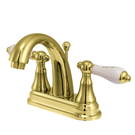 KS7612PL Two Handle 4 in. Centerset Lavatory Faucet with Brass Pop-up