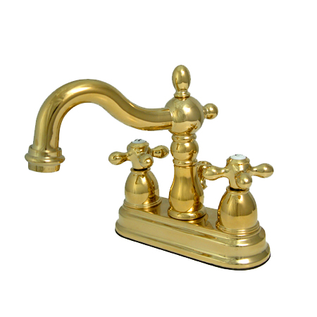 KS1602AX Two Handle 4 in. Centerset Lavatory Faucet with Brass Pop-up