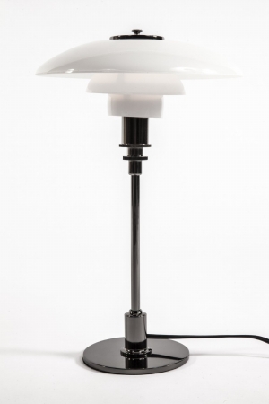 Kirch LBT008BLK Poul Henningsen Style PH 1.5 Table Lamp - Black, Gunmetal Finish