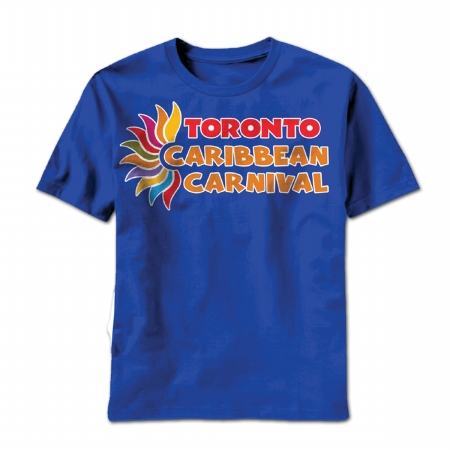 Picture of GDC-GameDevCo Ltd. TCC-95041S Toronto Caribbean Carnival Youth T-Shirt- Blue- Horizontal Logo S