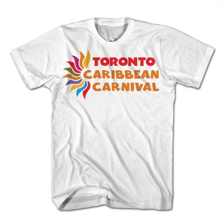 Picture of GDC-GameDevCo Ltd. TCC-95044XL Toronto Caribbean Carnival Adult T-Shirt- White- Horizontal Logo XL