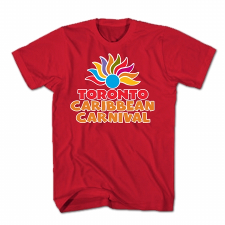 Picture of GDC-GameDevCo Ltd. TCC-95048XL Toronto Caribbean Carnival Adult T-Shirt- Red- Arch Logo- XL