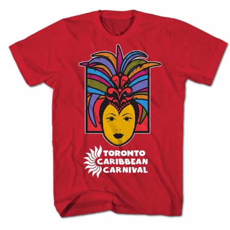 Picture of GDC-GameDevCo Ltd. TCC-95070S Toronto Caribbean Carnival Adult T-Shirt- Red- Caribbean Queen S