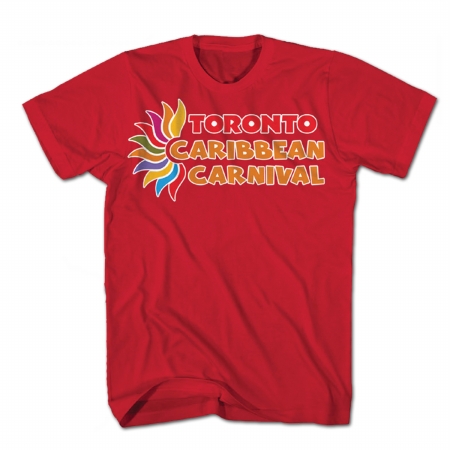 Picture of GDC-GameDevCo Ltd. TCC-95071S Toronto Caribbean Carnival Adult T- Red- Horizontal Logo S