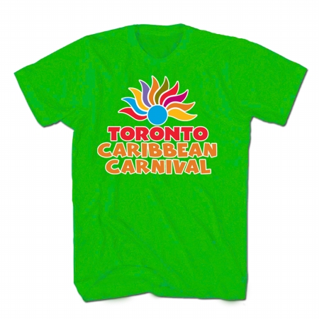 Picture of GDC-GameDevCo Ltd. TCC-95080M Toronto Caribbean Carnival Adult T-Shirt- Lime- Arch Logo- M
