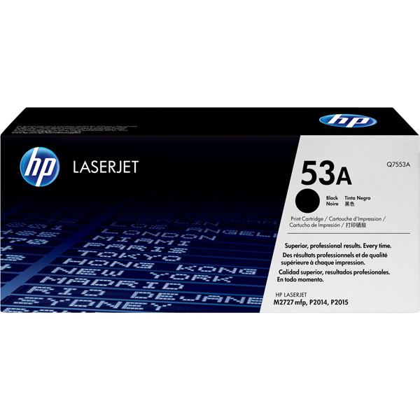 Picture of HP Compatible Q7553A Black Aftermarket Toner Cartridge for Laser Jet Printers P2015-M2727