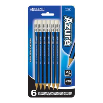 Picture of DDI 402075 BAZIC Azure Mechanical Pencils - 4 Count  0.7mm Lead Case of 24