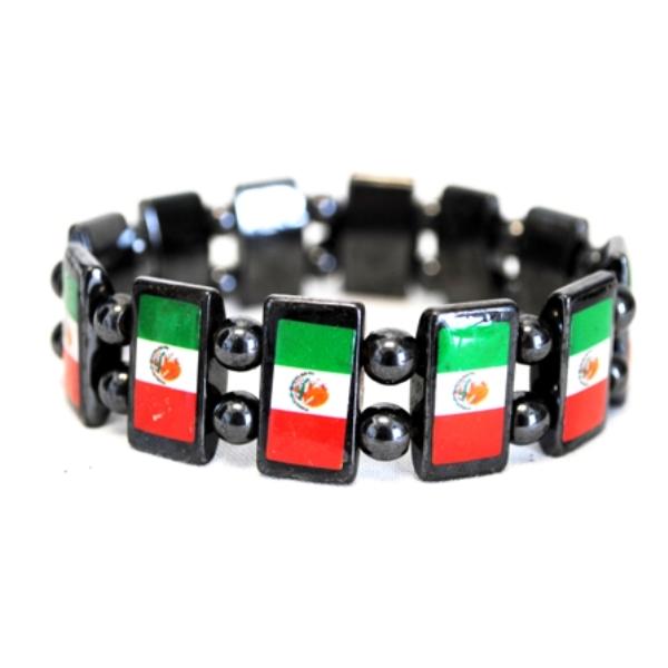 DDI 697778 Magnetic Mexican Flag Stretch Bracelet Case of 120