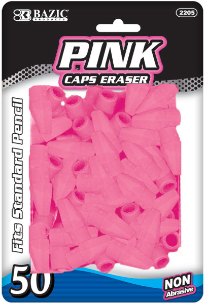 Picture of DDI 1471494 BAZIC Pink Eraser Top - 72 Count  50 Piece Case of 72