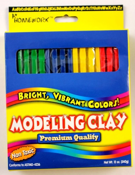 1470825 Modeling Clay - 4 Colors, 12 oz case of 24