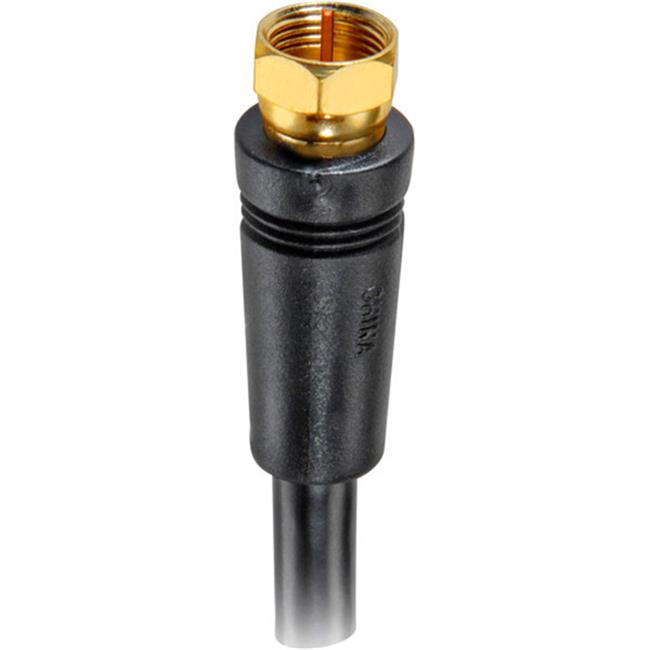 RCA VH603N 3 ft. Rg-6 Coaxial Cable With Gold Plated F Connectors - Black