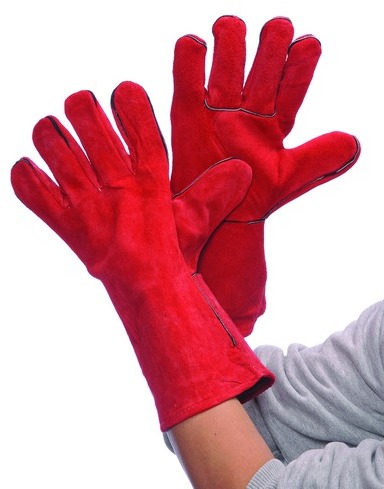 Picture of DDI 572410 Red Leather Welding Gloves - Large Case of 12