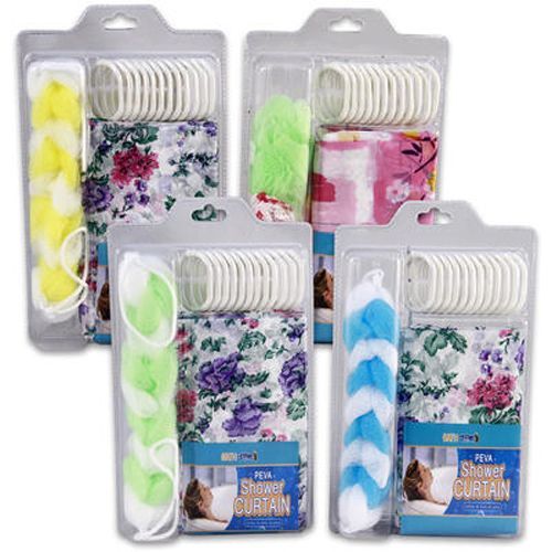 Picture of DDI 920249 Shower Curtain with 12 Hooks and Sponge  72 in. Case Of 36