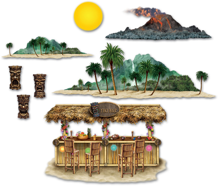 Tiki Bar & Island Props Case of 12