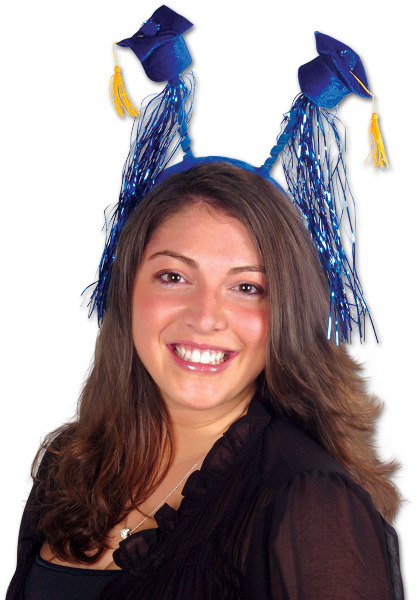 Picture of DDI 686594 Grad Cap with Fringe Boppers - Blue Case of 12
