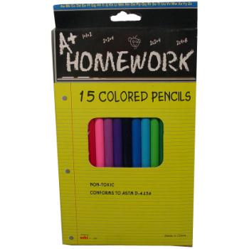 Picture of DDI 396307 Colored Pencils - 15 pack- assorted colors Case Of 48