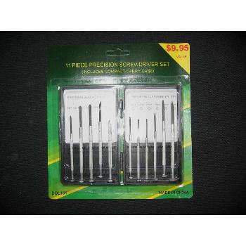 Picture of DDI 317029 11 Piece Mini Screwdriver Set In Case Case of 60