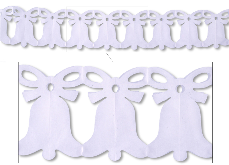 Picture of DDI 532882 Westminster Bell Garland - White Case of 12