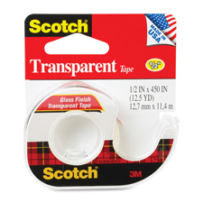 Picture of 3M MMM144 Tape With Dispenser-1 in. Core- .5 in. x 450 in.- Clear