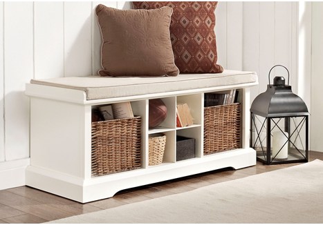Picture of Crosley CF6003-WH Brennan Entryway Storage Bench in White