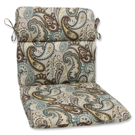 Picture of Pillow Perfect 537078 Tamara Paisley Quartz Rounded Corners Chair Cushion