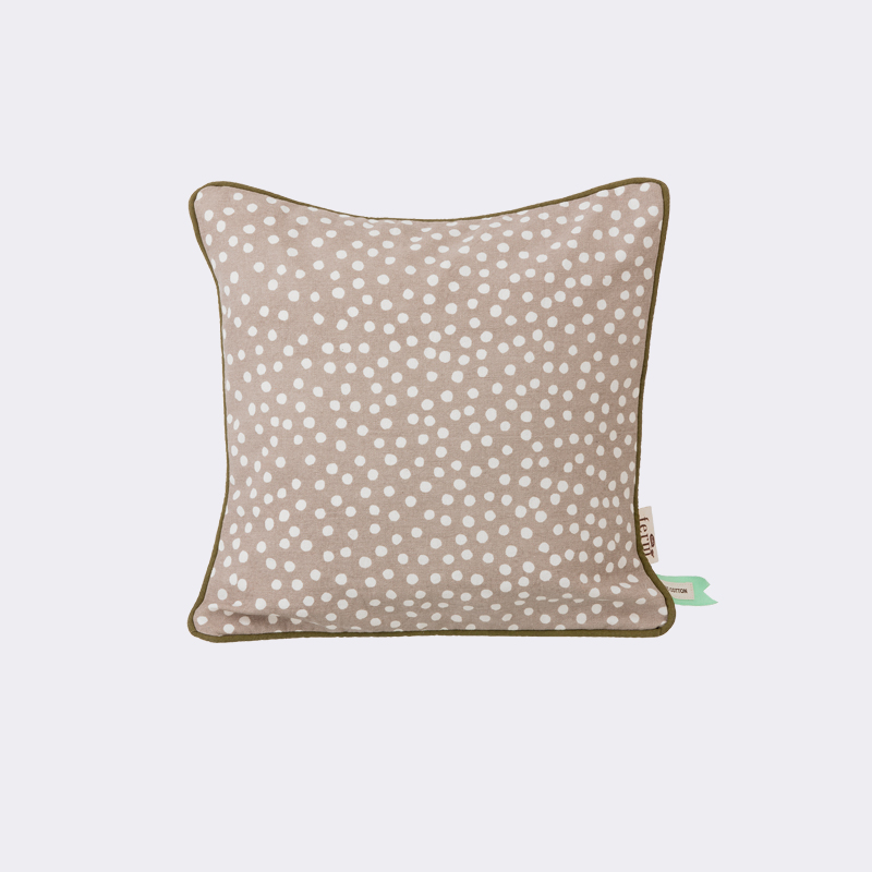 Picture of FERM LIVING 7534 Dots Cushion - ORGANIC COTTON - Dots Cushion - Grey 30x30cm