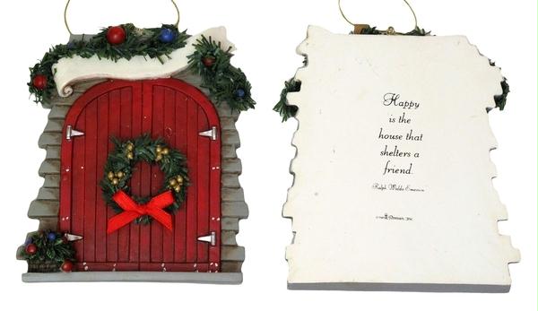 Roman Barn Door Ornament to Personalize