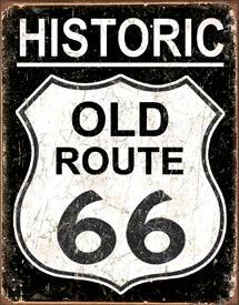 Picture of Tin Sign Old Route 66 - Weathered