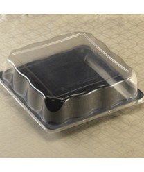 Picture of EMI Yoshi EMI-1414LP 14 in. x 14 in. Square PET Dome Lid - Pack of 50 - Clear