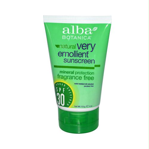 Picture of Alba Botanica 401588 Alba Botanica Very Emollient Natural Sunscreen Mineral Protection Fragrance Free SPF 30 - 4 oz