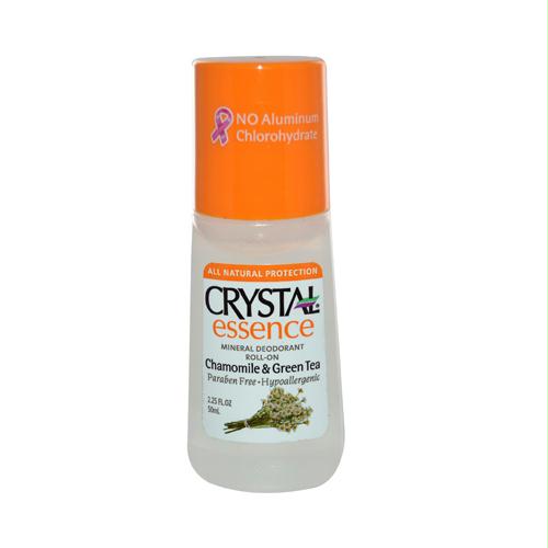 Picture of Crystal Essence 486407 Crystal Essence Mineral Deodorant Roll-On Chamomile and Green Tea - 2.25 fl oz