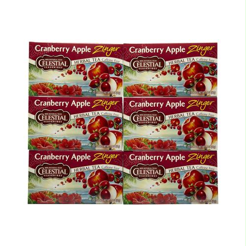 Picture of Celestial Seasonings 720847 Celestial Seasonings Herbal Tea - Cranberry Apple Zinger - Caffeine Free - 20 Bags