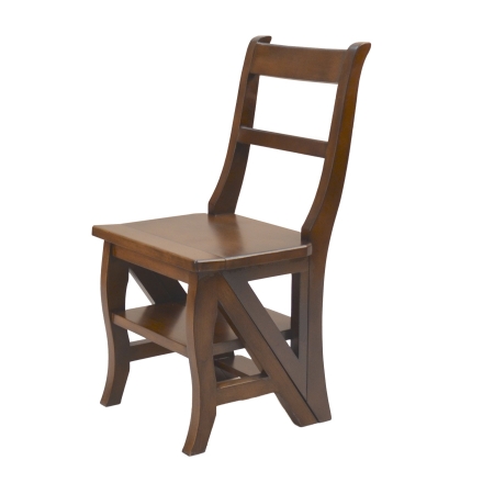 Picture of Carolina Chair and Table 1617-NC Chestnut Folding Library Ladder Chair
