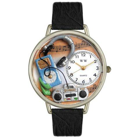 Picture of Whimsical Watches U-0510016 Whimsical Unisex Music Lover Black Leather Watch