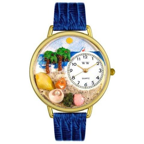 Picture of Whimsical Watches G-1212001 Whimsical Unisex Palm Tree Royal Blue Leather Watch
