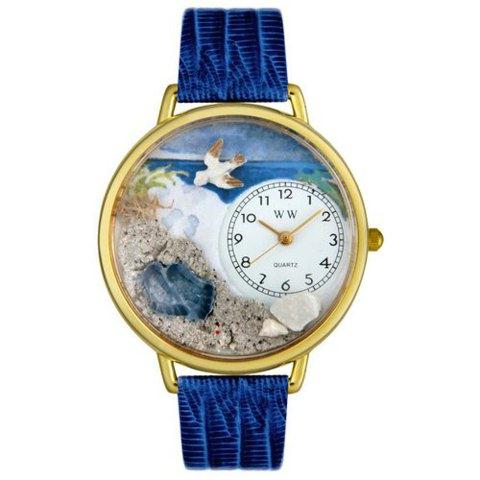 Picture of Whimsical Watches G-0710013 Whimsical Unisex Footprints Royal Blue Leather Watch