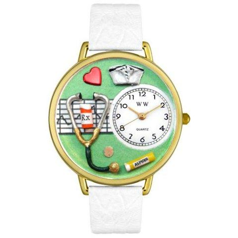 Picture of Whimsical Watches G-0620041 Whimsical Unisex Nurse Green White Skin Leather Watch