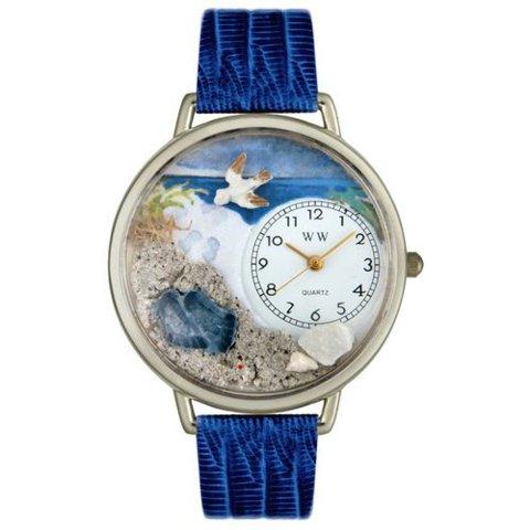 Picture of Whimsical Watches U-0710013 Whimsical Unisex Footprints Royal Blue Leather Watch