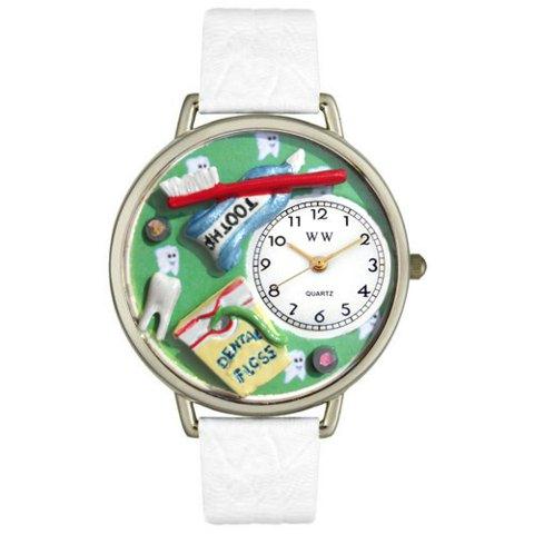 Picture of Whimsical Watches U-0620032 Whimsical Unisex Dental Assistant White Leather Watch