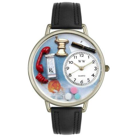 Picture of Whimsical Watches U-0620014 Whimsical Unisex Pharmacist Black Padded Leather Watch
