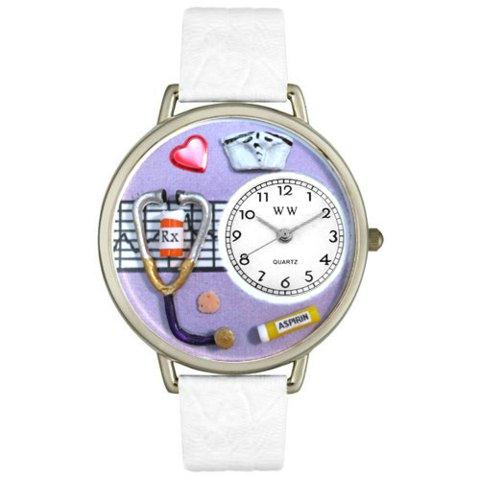Picture of Whimsical Watches U-0620042 Whimsical Unisex Nurse Purple White Skin Leather Watch