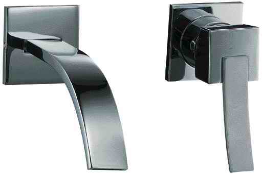 Picture of ALFI Trade AB1256-BN Brushed Nickel Single Lever Wallmount Bathroom Faucet
