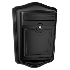 2540B Maison Locking Wall Mount Mailbox Black