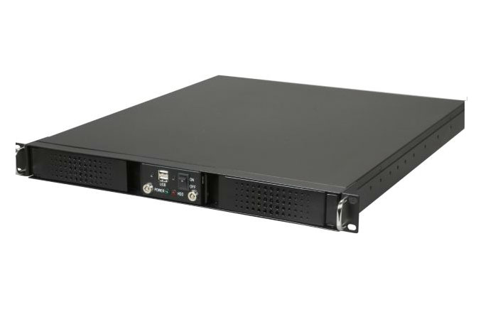 Picture of Athena Computer Power Corp. RM-DD1U12A408 1U Rackmount Black Steel Chassis